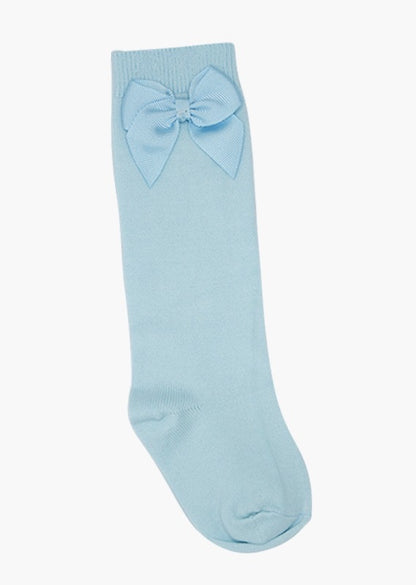 calceta alta con moño marca babine