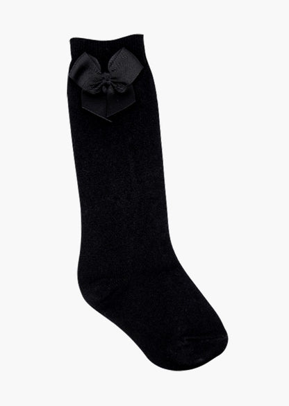 calceta alta con moño marca babine