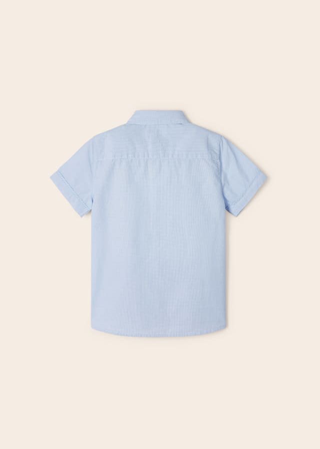 camisa manga corta color cielo