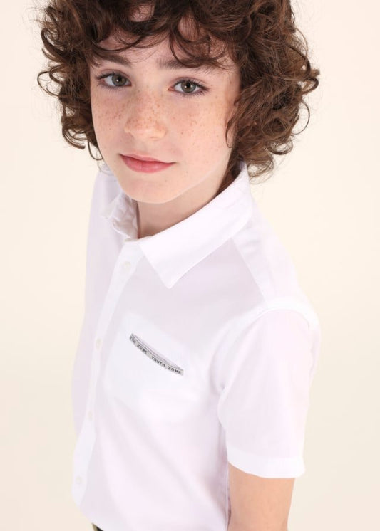 camisa manga corta color blanco