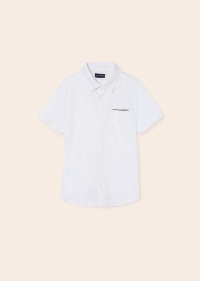 camisa manga corta color blanco