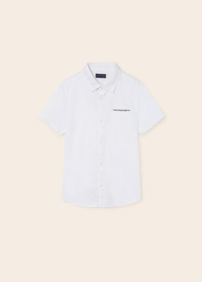 camisa manga corta color blanco