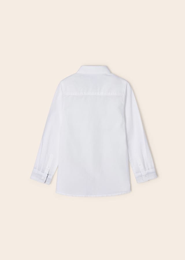 camisa manga larga color blanco mayoral