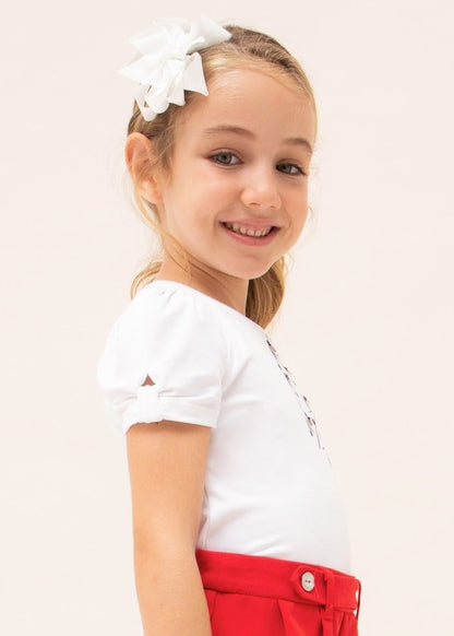 set playera corazón con short rojo