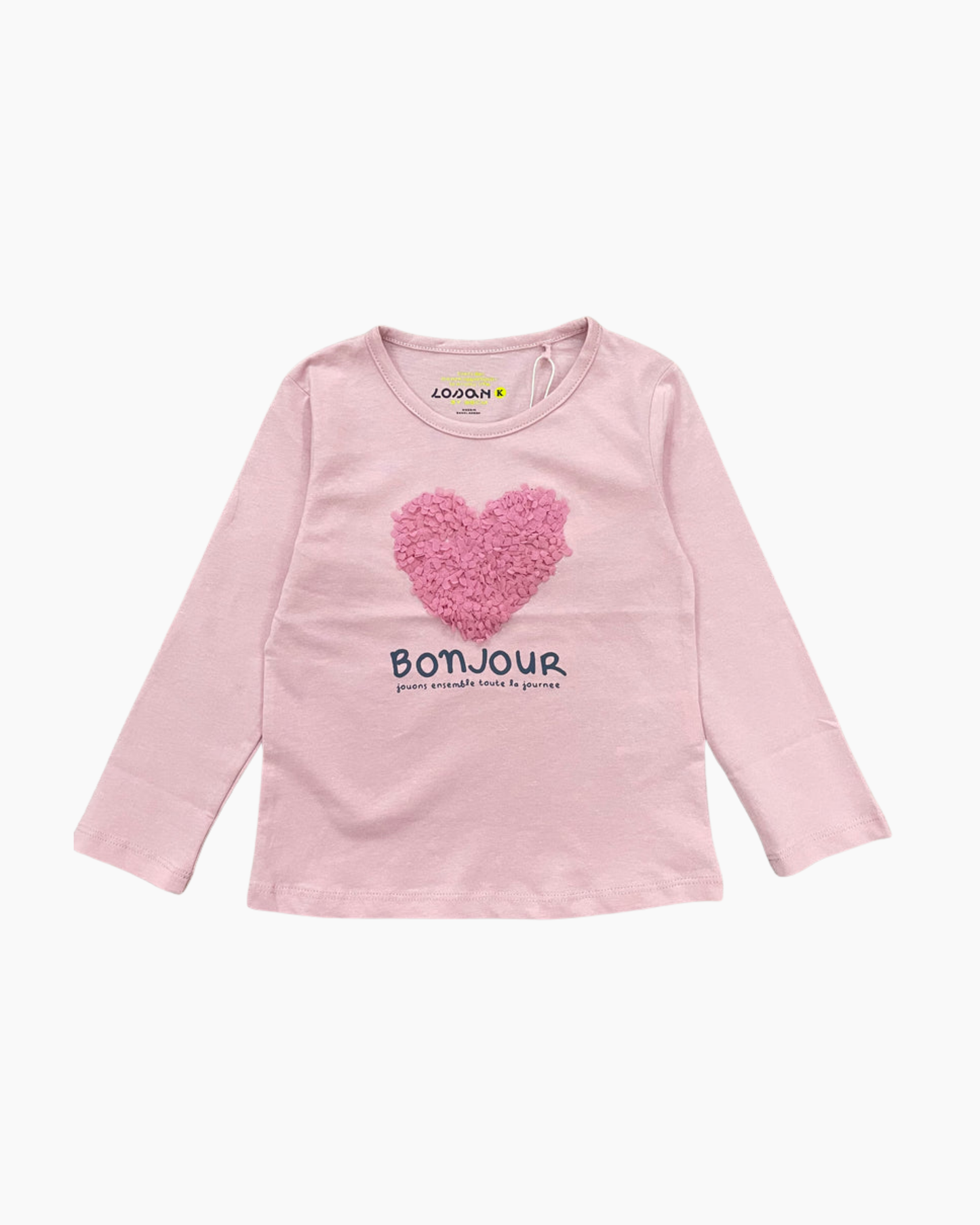 Camiseta manga larga light pink