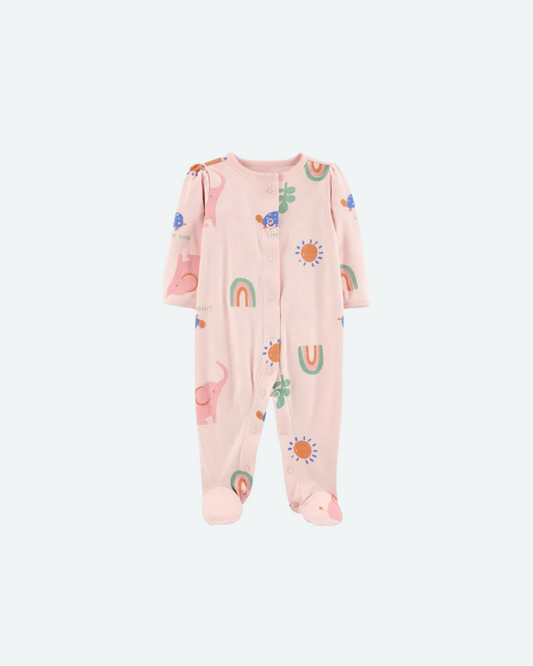 mameluco rosa pastel para niña