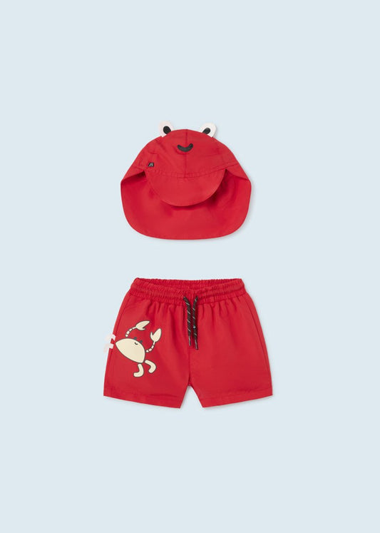 traje de baño y gorro cangrejo
