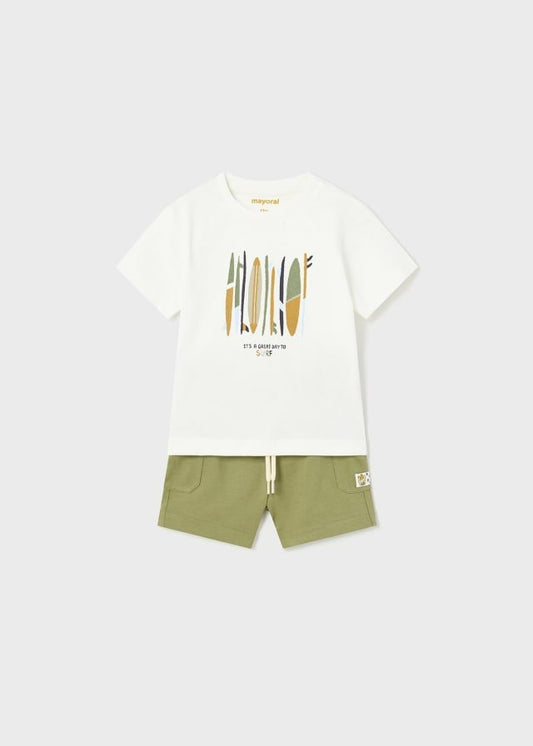 conjunto camiseta y short tema surf