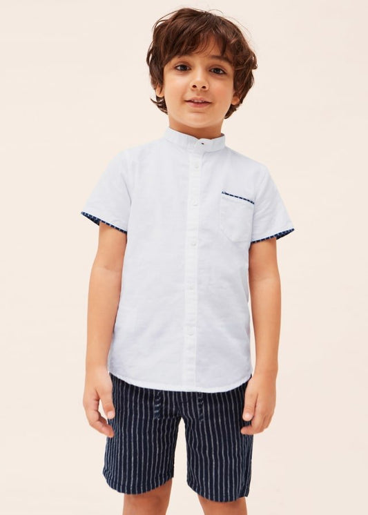 conjunto de lino color marino para niño