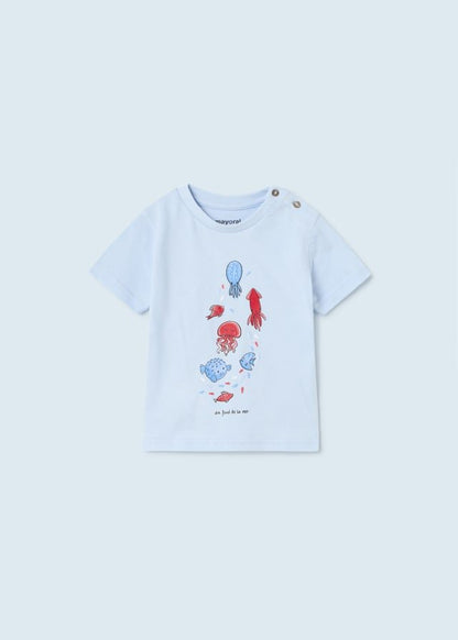 conjunto 3 piezas short y camisetas prints marinos