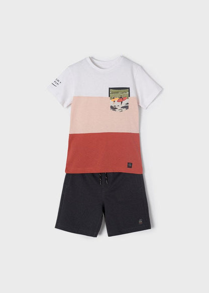 conjunto de short y camiseta, live like a surfer