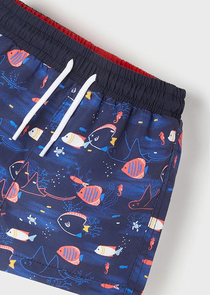 Conjunto Short Traje de Baño y Gorro Doble Cara