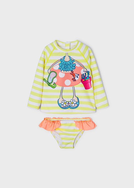 Conjunto traje de baño playera protección solar bebé