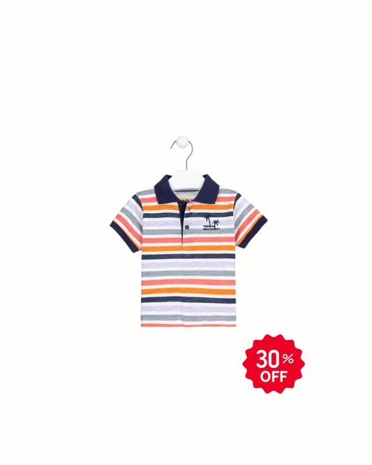Polo Rayas Multicolor Marino