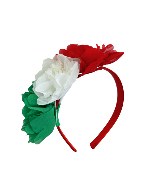 Diadema 3 Flores Colores Bandera