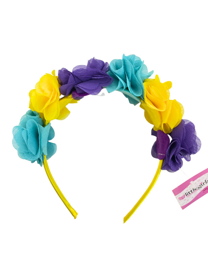 Diadema con Flores Guipiur Colores Varios