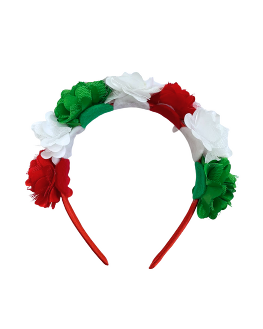 Diadema Flores de Colores Tema Patrio Colores Bandera