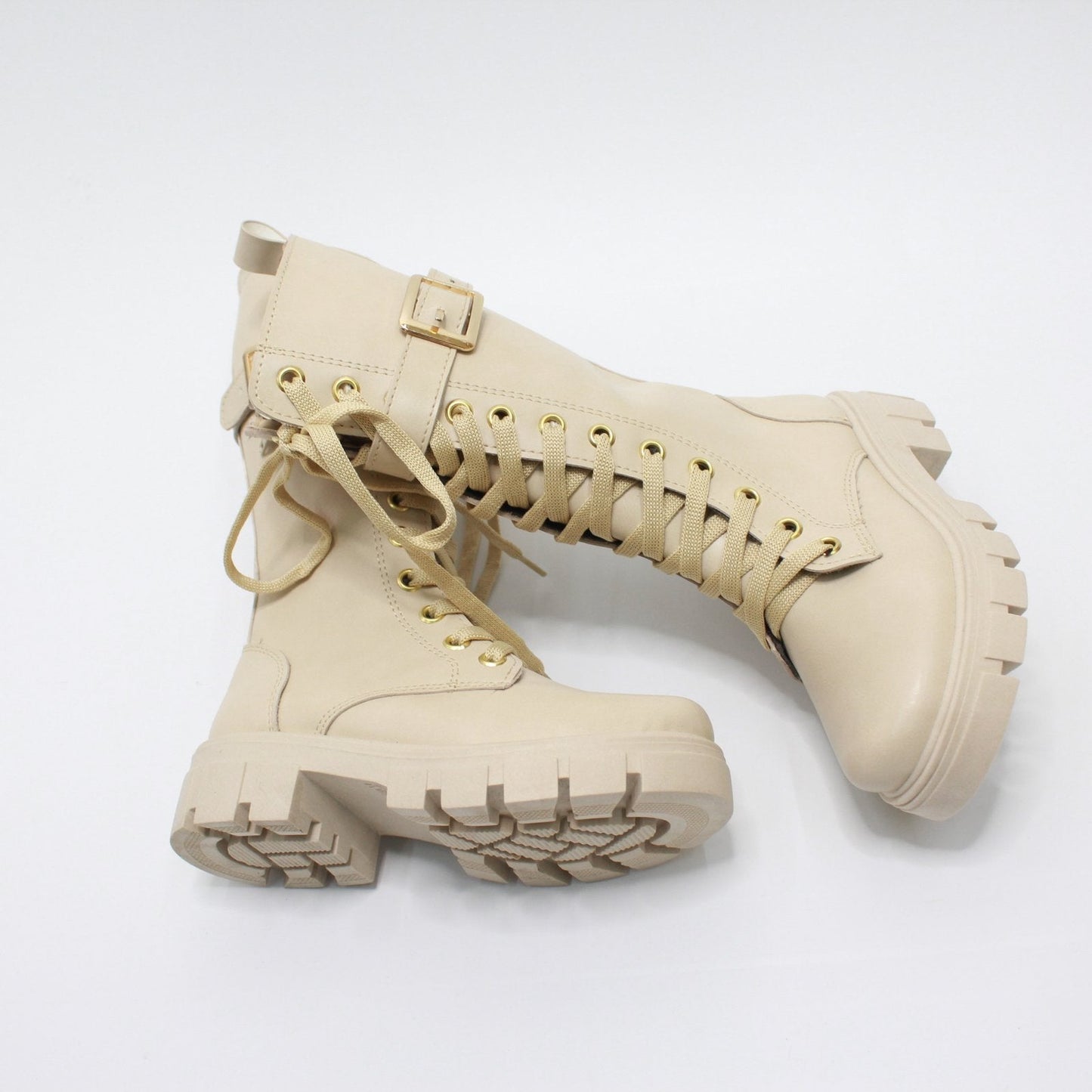 bota tropicana neutra, hebilla oro