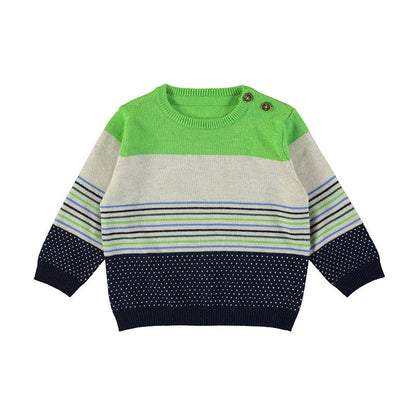 jersey de franjas y puntos para bebe