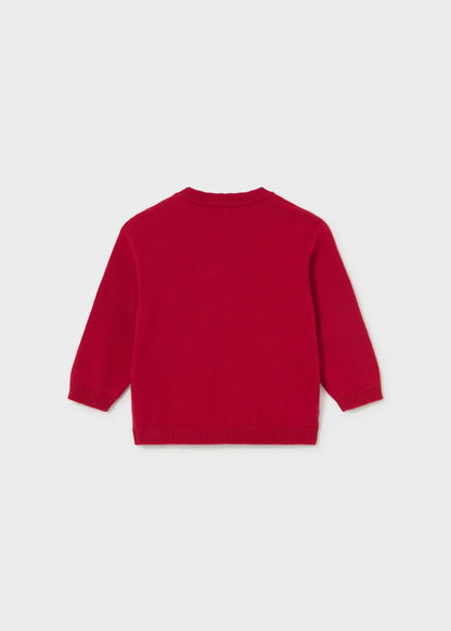 Jersey intarsia rojo bebé, mayoral