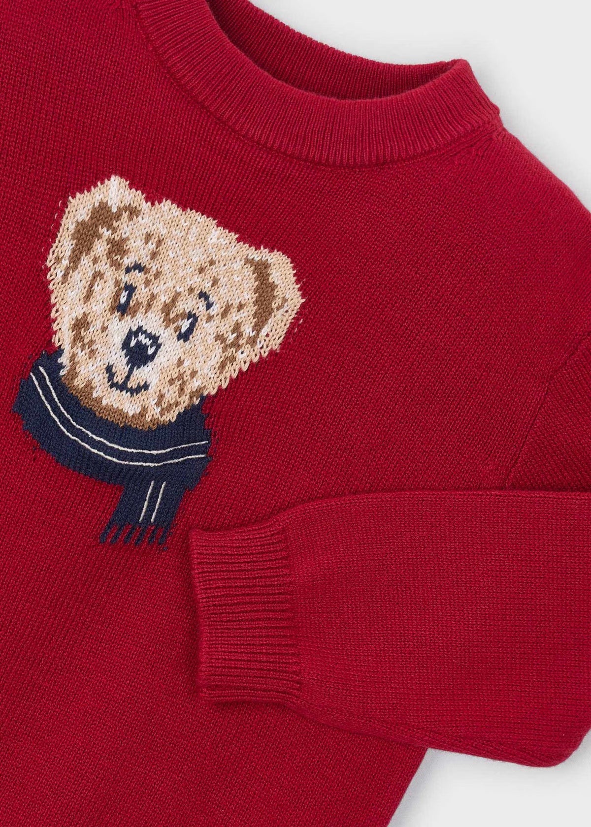 Jersey para niño. Intarsia con bordado rojo, mayoral