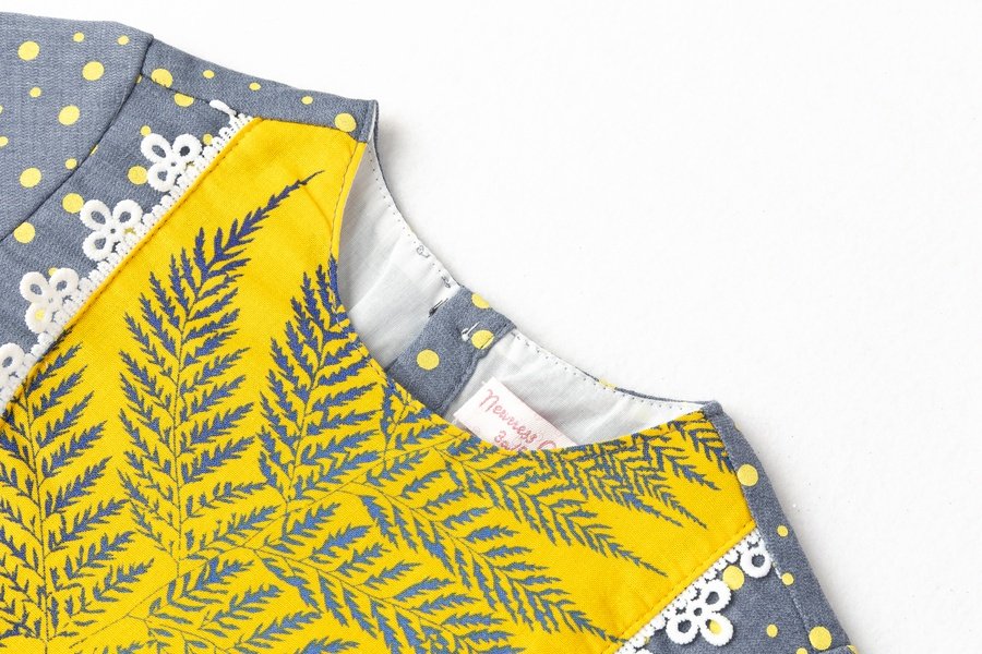 vestido manga larga cuello redondo