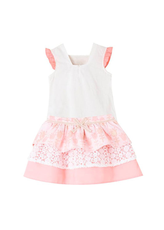set newness, blusa y falda tonos rosados