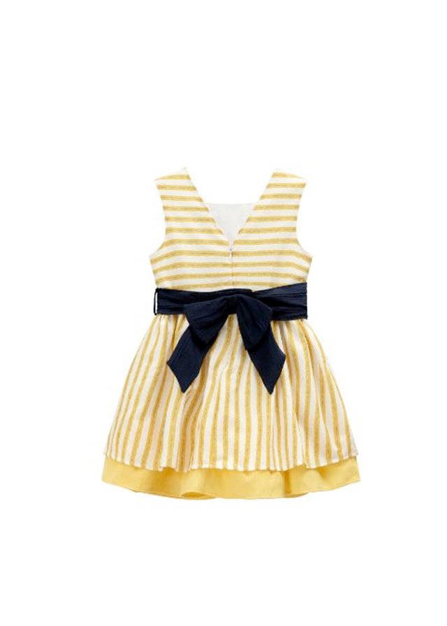 vestido newness, amarillo lineas blancas