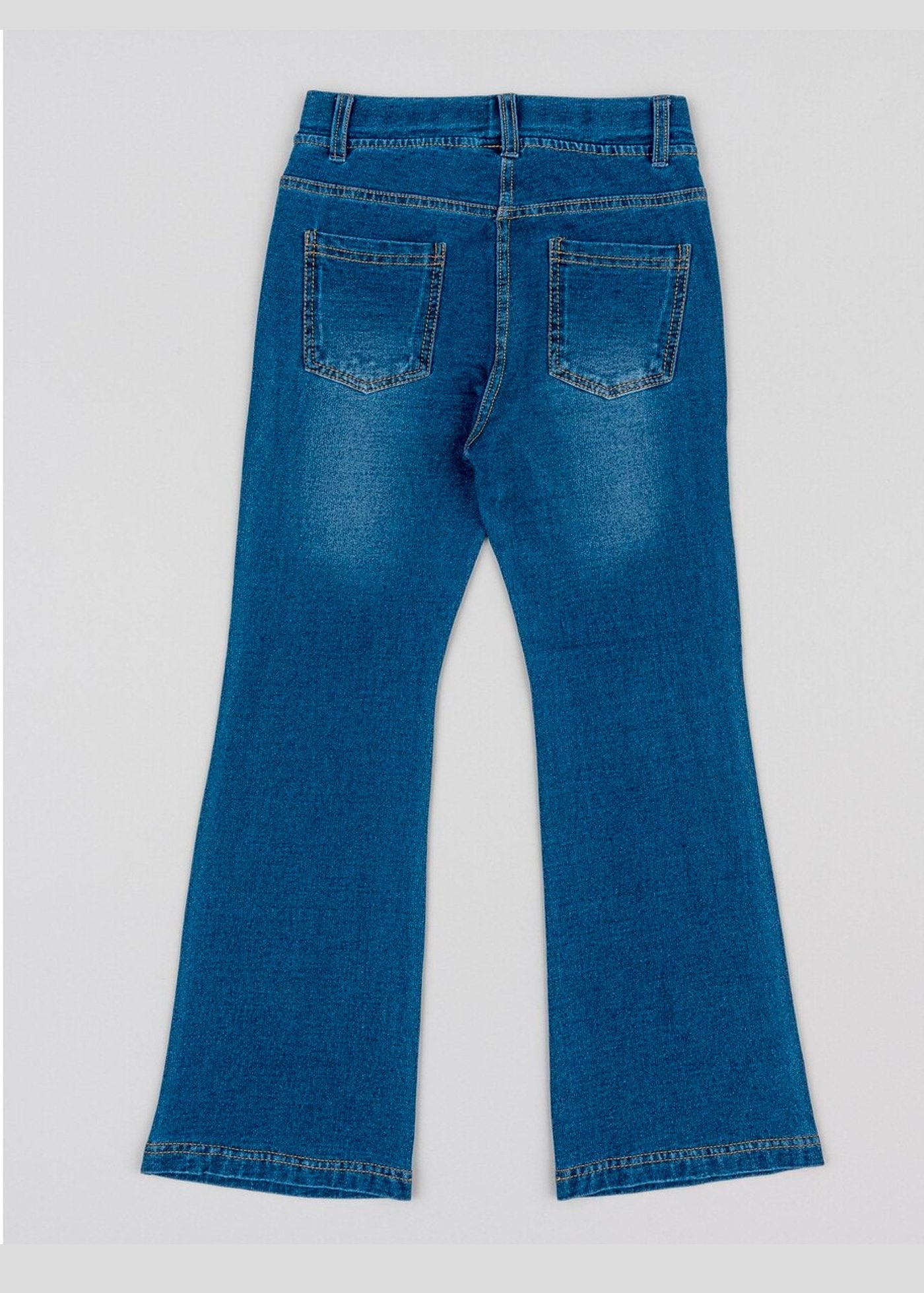 denim strech con semi campana color azul, marca losan
