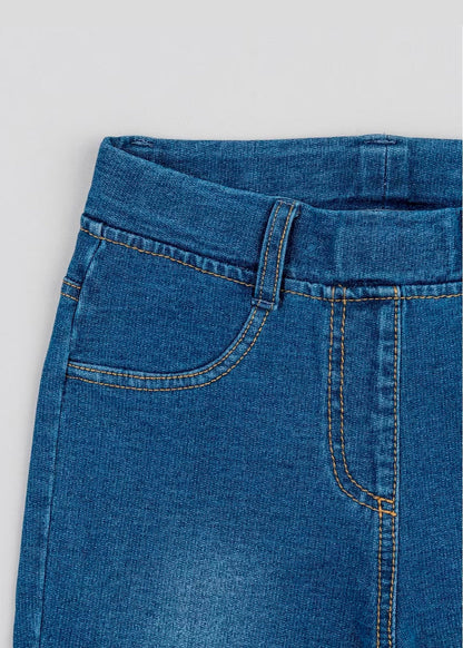 denim strech con semi campana color azul, marca losan