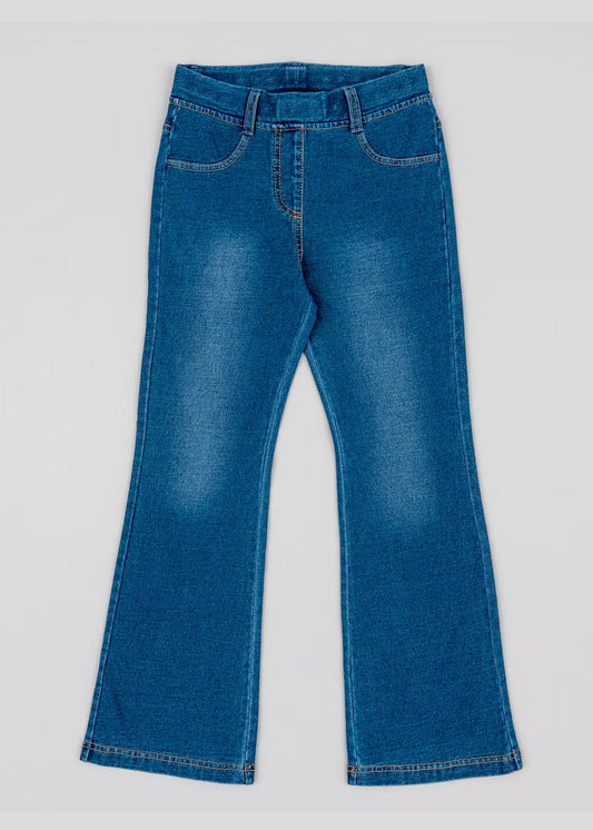 denim strech con semi campana color azul, marca losan