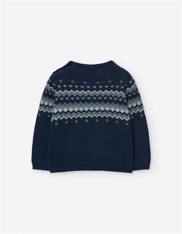 suéter tejido light navy para bebe