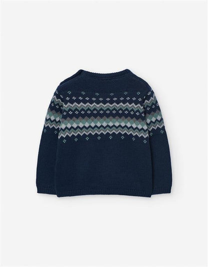 suéter tejido light navy para bebe