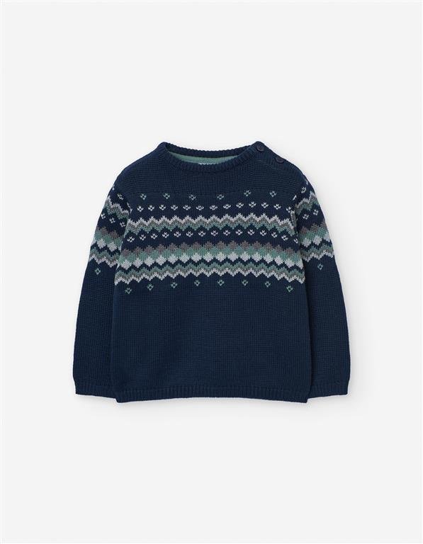 suéter tejido light navy para bebe