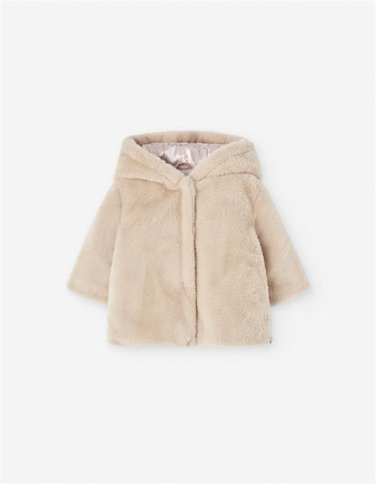 Parka fur color beige para bebe