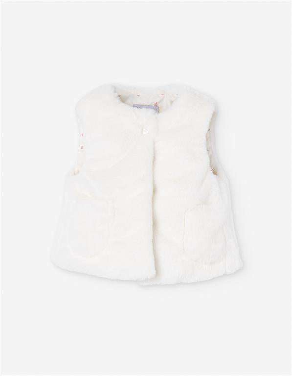 Chaleco color beige para bebe