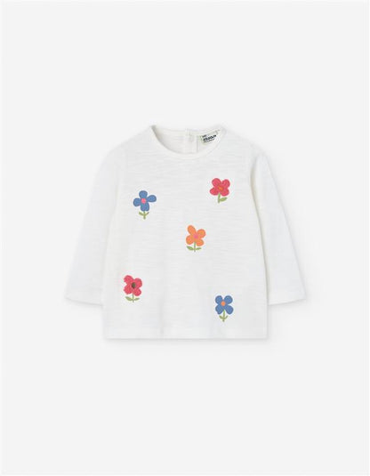 Jumper denim con camiseta manga larga para bebe