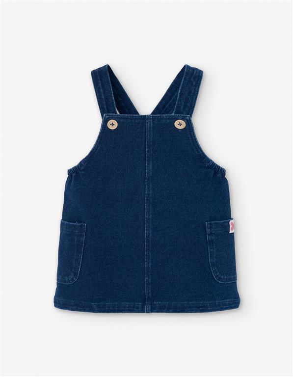 Jumper denim con camiseta manga larga para bebe