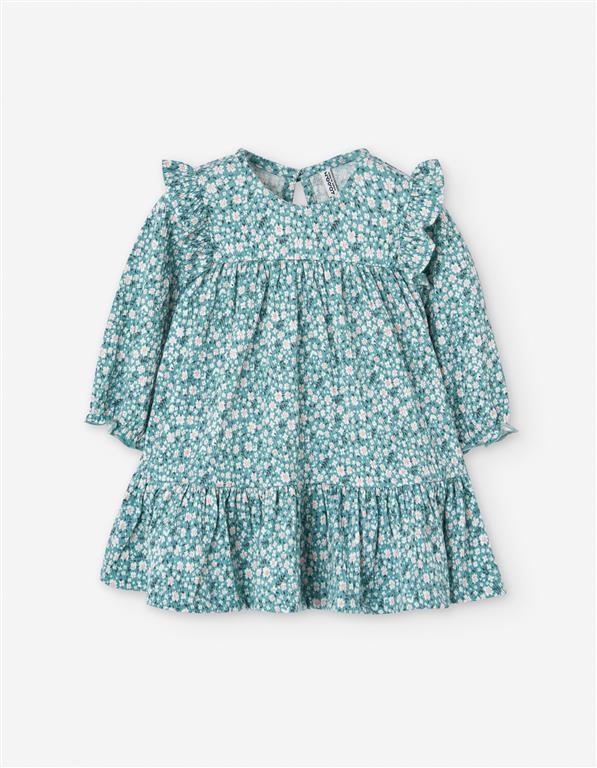 Vestido pichi con jersey azul para bebe