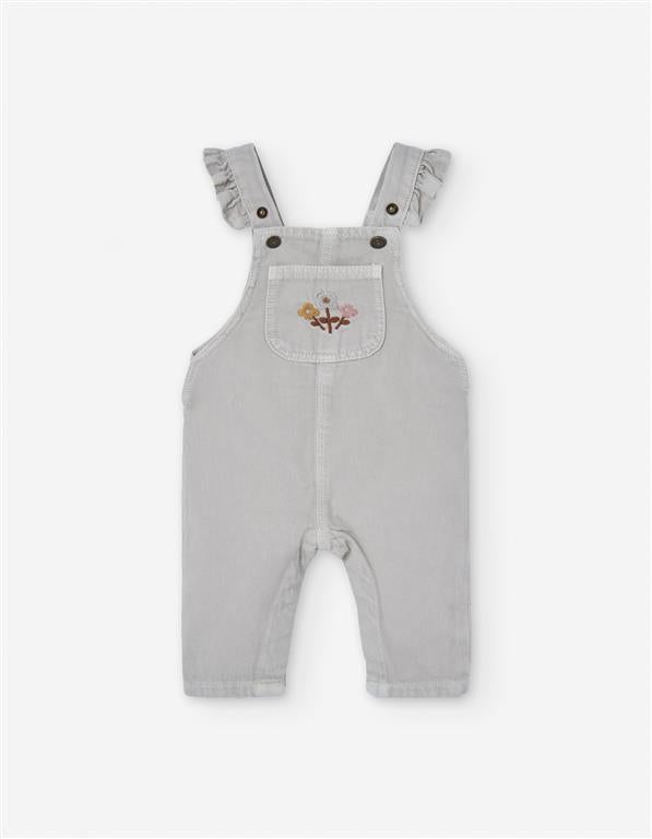 Overall beige con camiseta manga larga para bebe