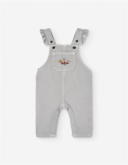 Overall beige con camiseta manga larga para bebe