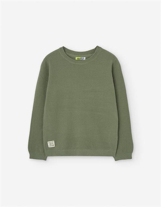 Sweater tejido verde obscuro