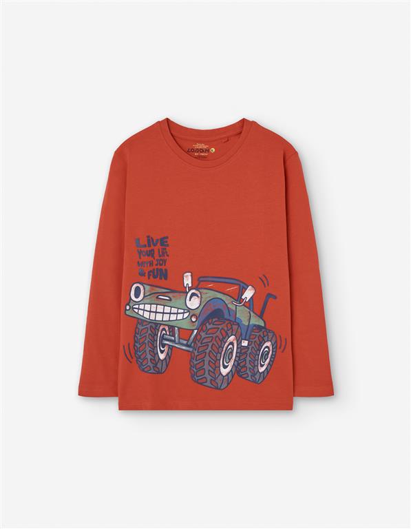 Camiseta manga larga dark orange