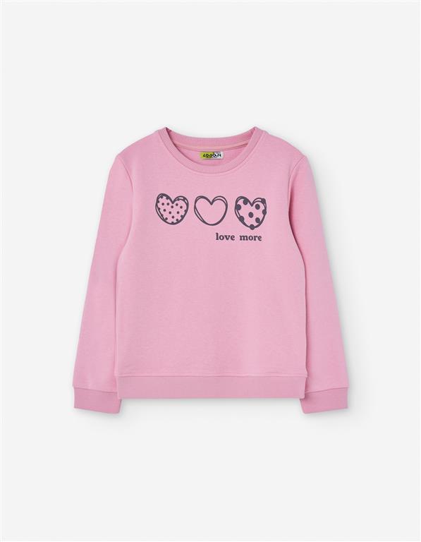 Sudadera forro polar rosa