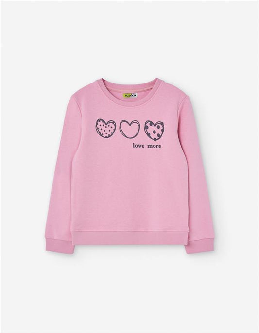 Sudadera forro polar rosa