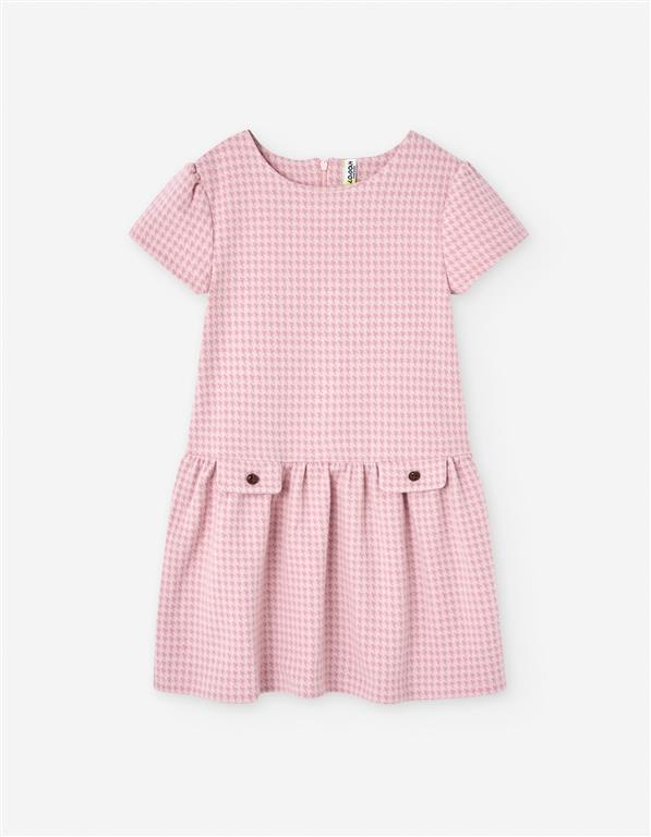 Vestido combinado color rosa