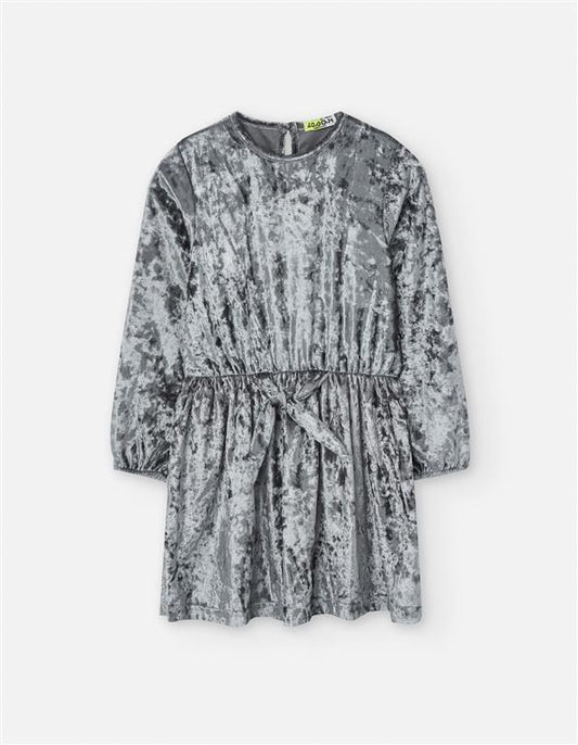 Vestido terciopelo color gris