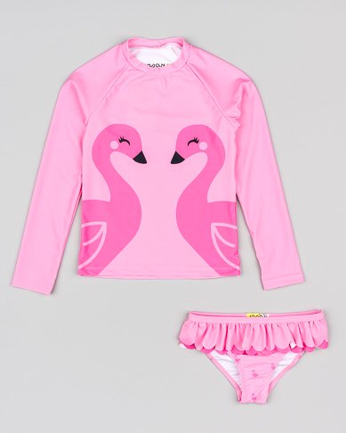 traje de baño, 2 piezas, color flamingo rosa