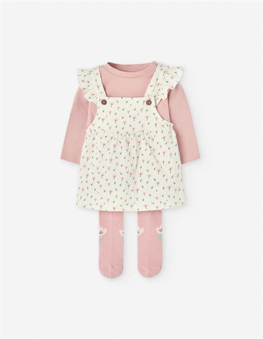 Set vestido y mallas blanco