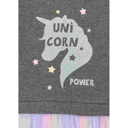 vestido manga larga con tul